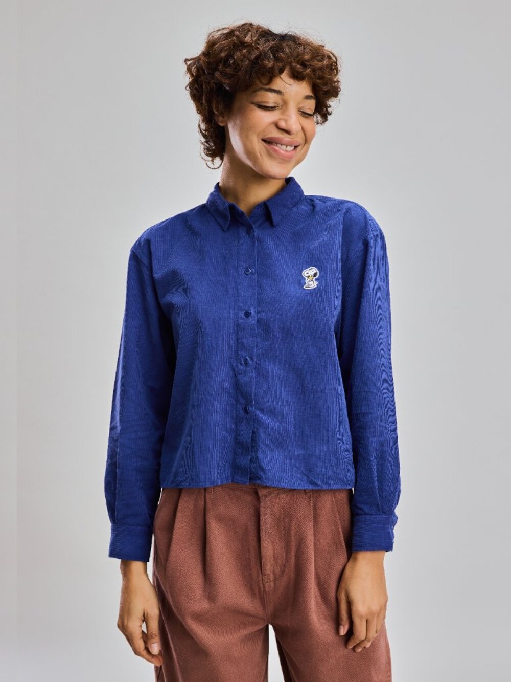 Hugging Snoopy Patch 100% Cotton Corduroy Top